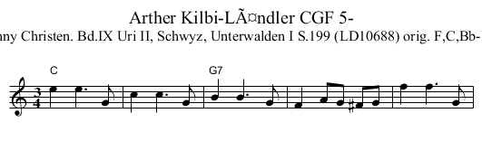 Arther Kilbi-LÃ¤ndler CGF 5- - staff notation
