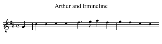 Arthur and Emineline - staff notation
