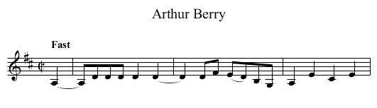 Arthur Berry - staff notation
