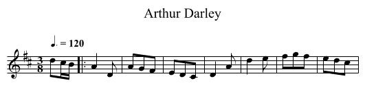 Arthur Darley - staff notation