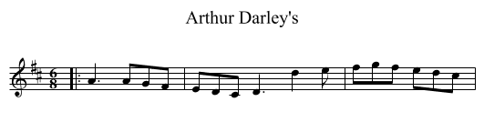 Arthur Darley's - staff notation