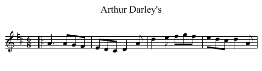 Arthur Darley's - staff notation