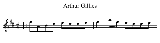 Arthur Gillies - staff notation