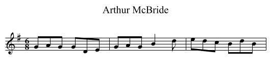 Arthur McBride - staff notation