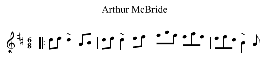 Arthur McBride - staff notation