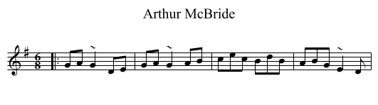 Arthur McBride - staff notation