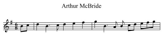 Arthur McBride - staff notation