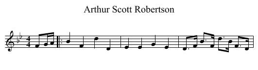 Arthur Scott Robertson - staff notation