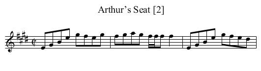 Arthur’s Seat [2] - staff notation