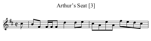 Arthur’s Seat [3] - staff notation