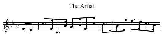 Artist, The - staff notation