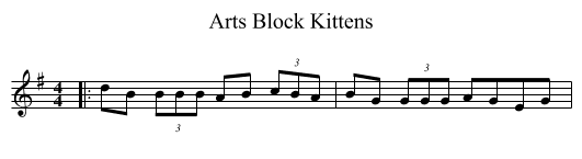 Arts Block Kittens - staff notation