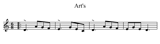 Art's - staff notation