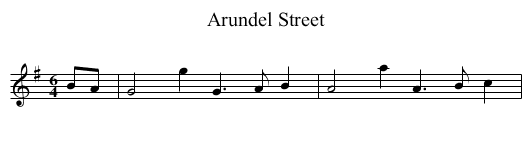 Arundel Street - staff notation
