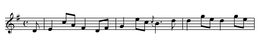 As blyth as a linnet - staff notation