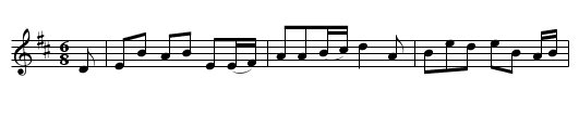 As I Walked Out - staff notation
