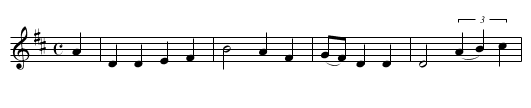 As I walked through the meadows - staff notation