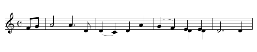 As I was a wlking by Newgates one day - staff notation