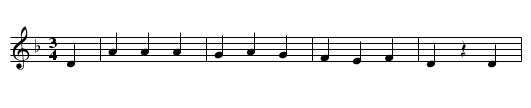 As I Was A-Walking - staff notation