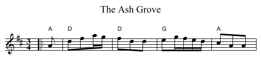Ash Grove, The  - staff notation