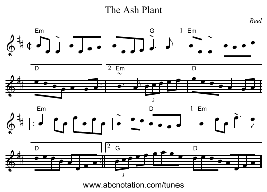 Ash Plant, The - staff notation