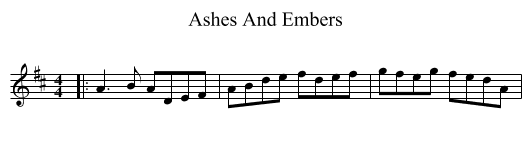 Ashes And Embers - staff notation