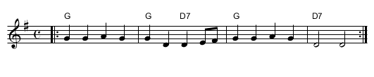 Ashford Anniversary   [G], the  - staff notation