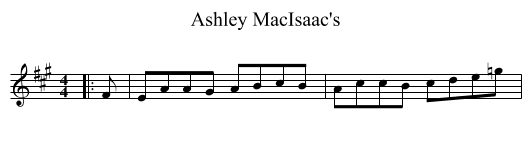 Ashley MacIsaac's - staff notation