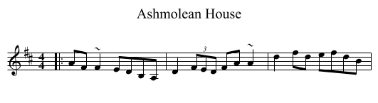 Ashmolean House - staff notation