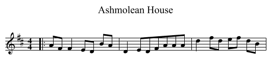 Ashmolean House - staff notation