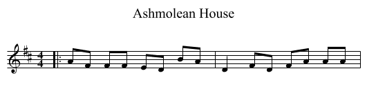 Ashmolean House - staff notation