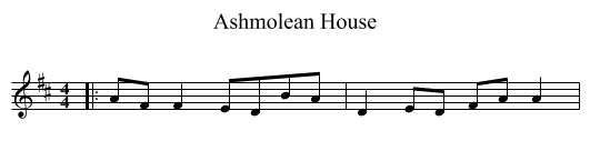 Ashmolean House - staff notation