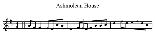 Ashmolean House - staff notation