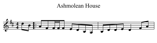 Ashmolean House - staff notation