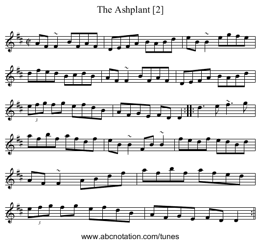 Ashplant [2], The - staff notation