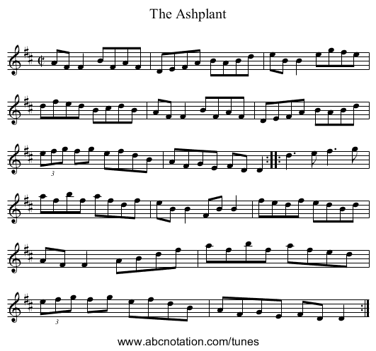 Ashplant, The - staff notation