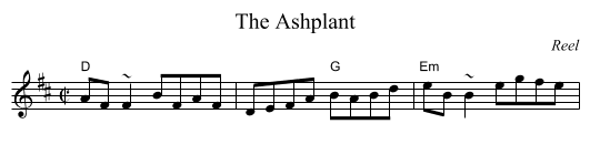 Ashplant, The - staff notation