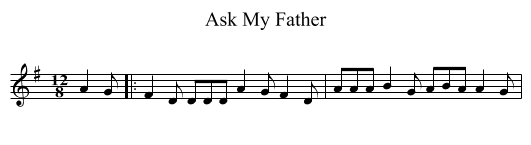 Ask My Father - staff notation