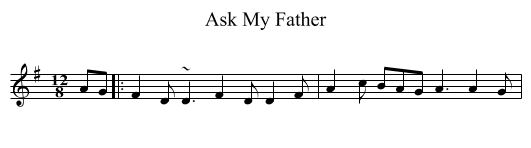Ask My Father - staff notation