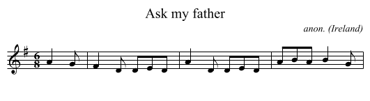 Ask my father - staff notation