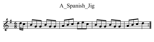 A_Spanish_Jig - staff notation