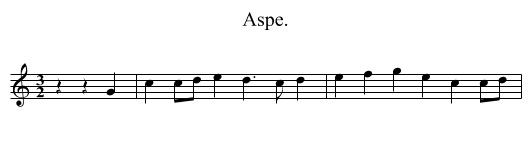 Aspe. - staff notation