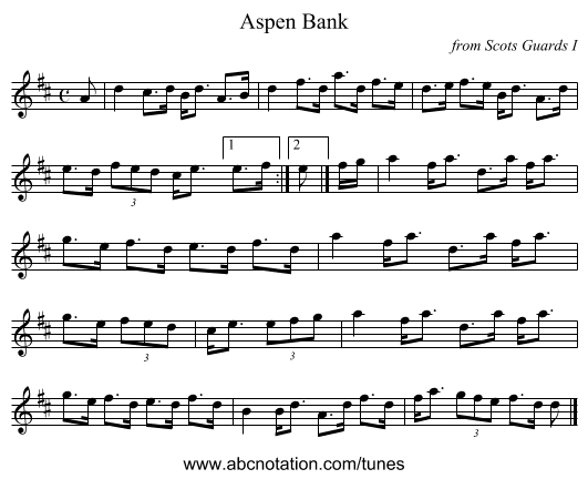 Aspen Bank - staff notation