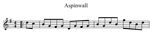 Aspinwall - staff notation