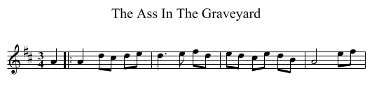 Ass In The Graveyard, The  - staff notation