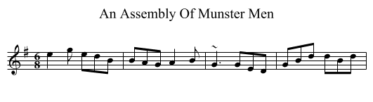 Assembly Of Munster Men, An  - staff notation