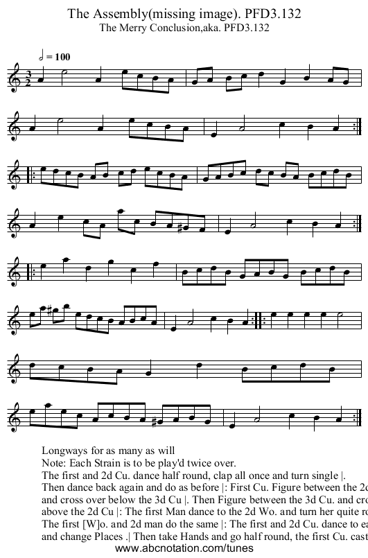 Assembly(missing image). PFD3.132, The - staff notation