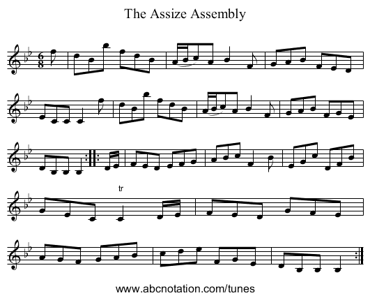 Assize Assembly, The - staff notation