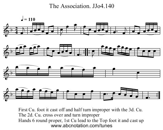 Association. JJo4.140, The - staff notation