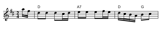 Astley's Ride - staff notation